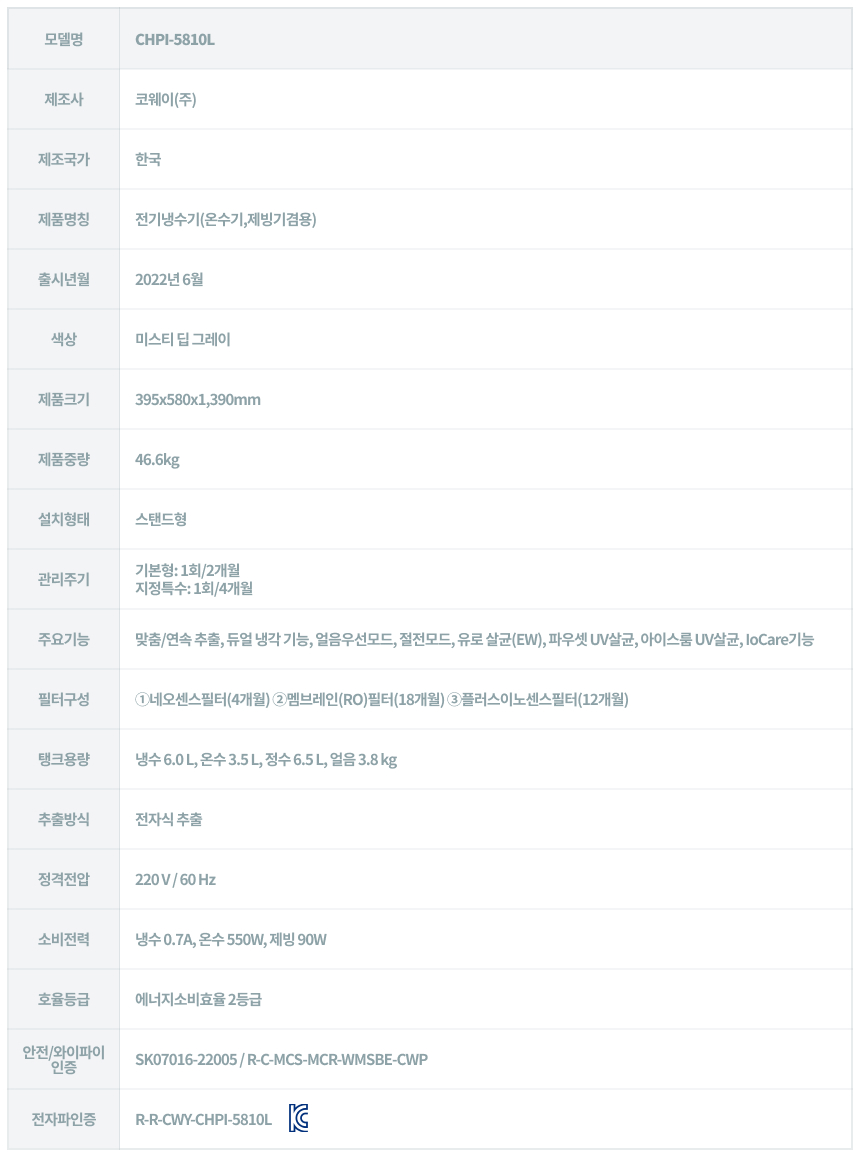 CHPI-5810L_코웨이 프라임 아이스 맥스 스탠드_18번째 상세정보 코웨이 CHPI-5810L 코웨이 프라임 아이스 맥스 스탠드 상세이미지 18