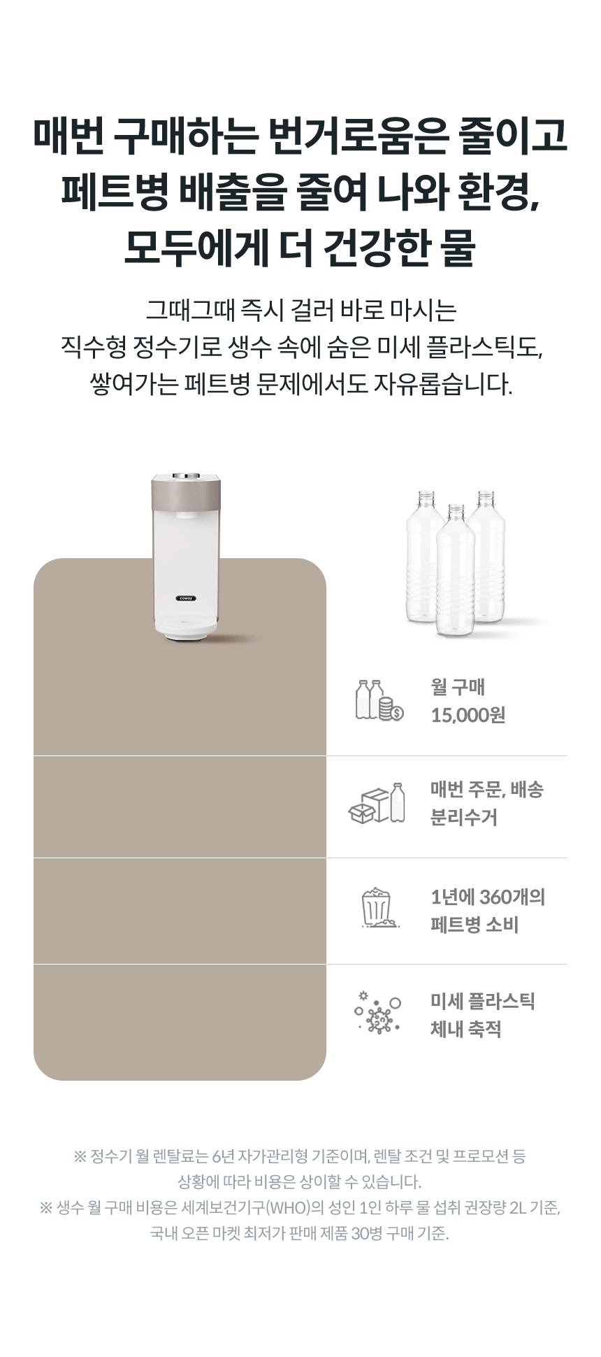 코웨이 P-350N 코웨이 나노직수 정수기 미니 ON 상세이미지 8