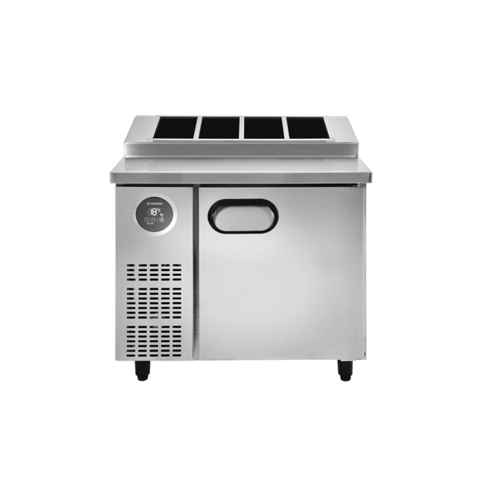 동양렌탈 SR-G09EIEVH 스타리온 업소용 테이블 김밥토핑 냉장고 직냉식 900 1/4 밧드 앞작업대 내부스텐 제품 이미지 2
