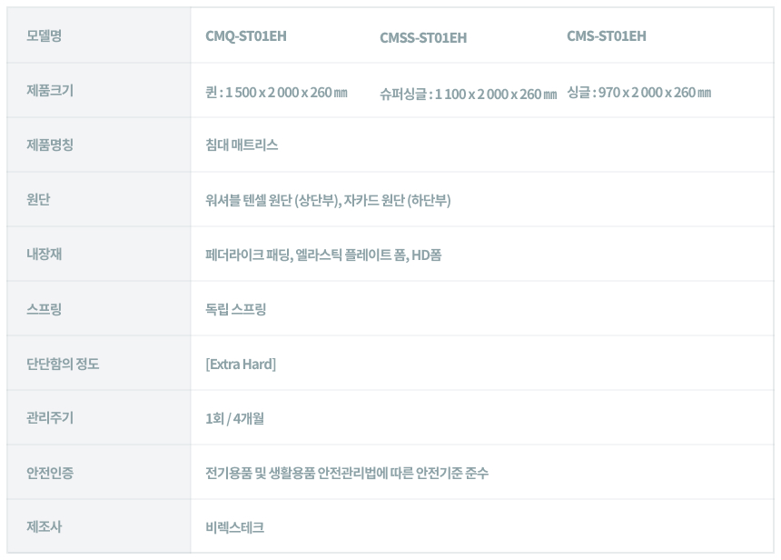 CMSS-ST01EH_코웨이 비렉스 엘리트 매트리스_12번째 상세정보 코웨이 CMSS-ST01EH 코웨이 비렉스 엘리트 매트리스 상세이미지 13